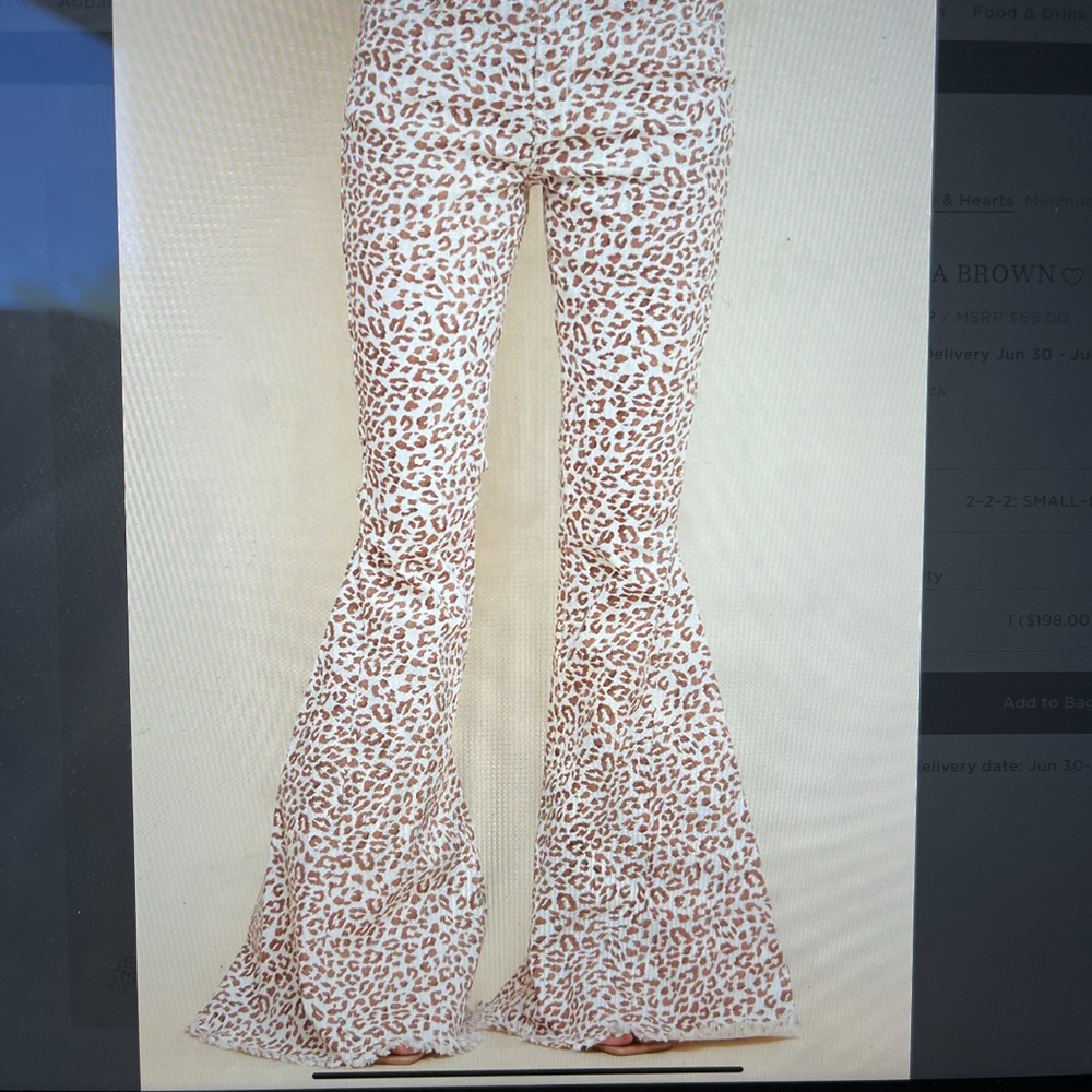 Leopard Tan Flare Bottoms